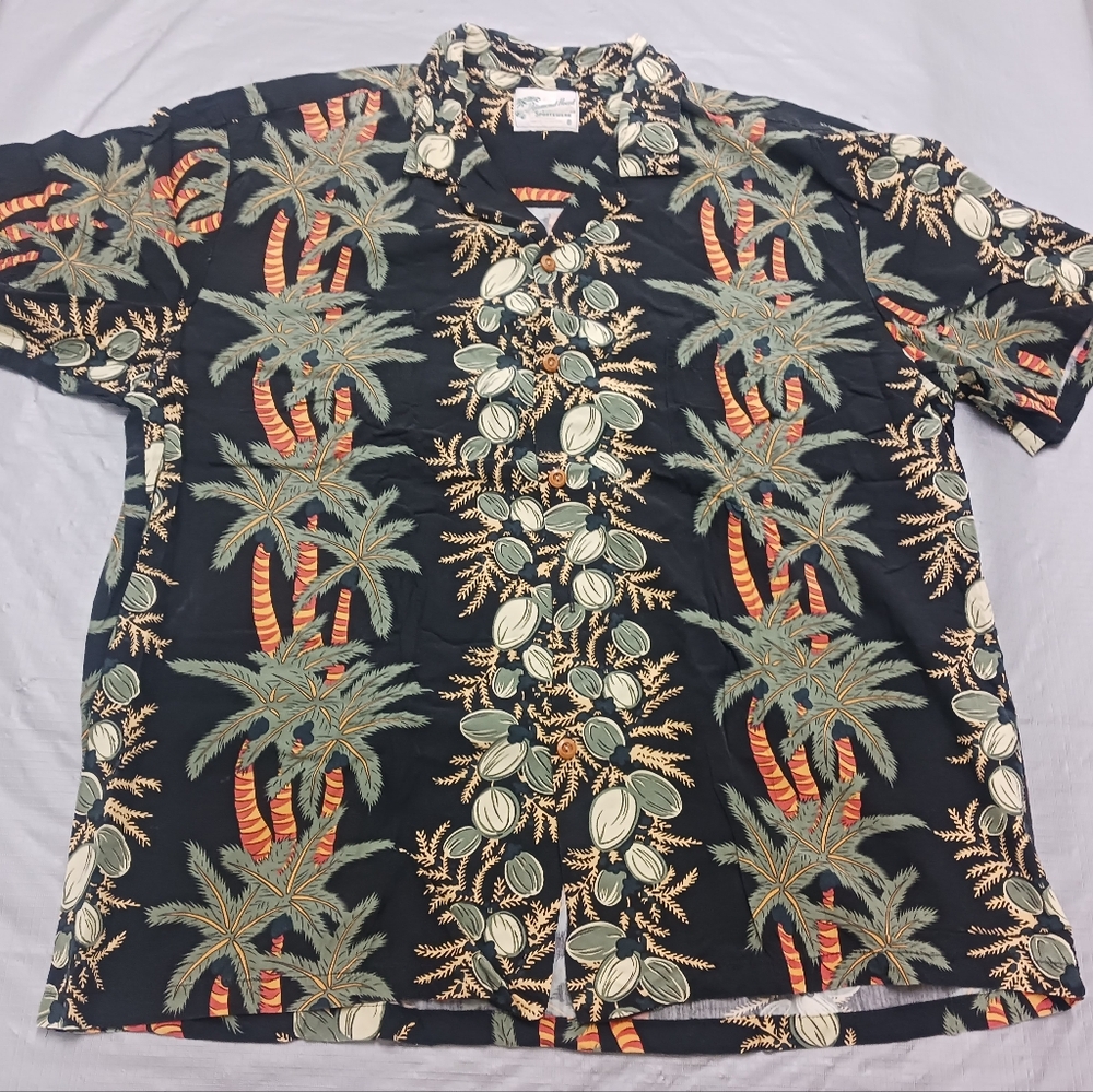 Diamond Supply Co. Black and Orange Palm Shirt